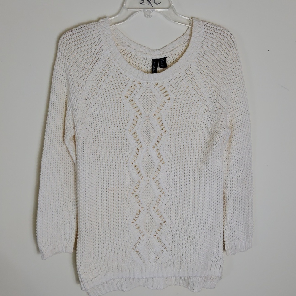 Cynthia Rowley Button-Back Knit Sweater Size S